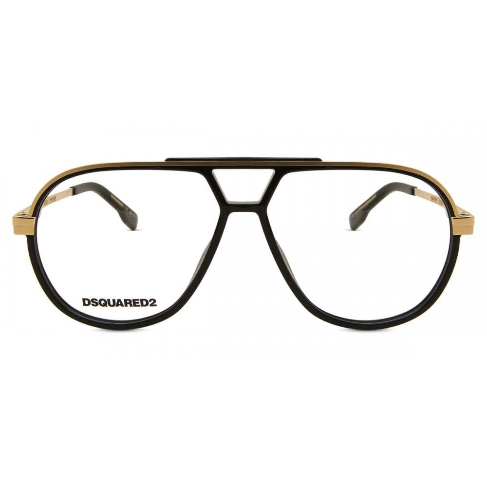 DsquareD2 D2 0113 807 Men Eyeglasses Black/Gold/58-12-145