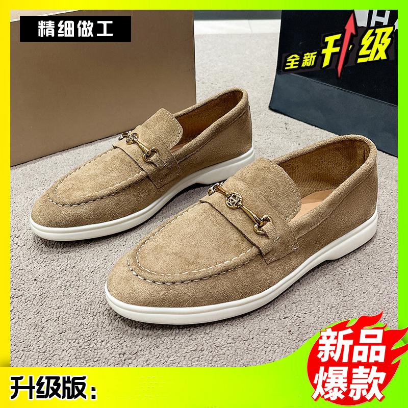 

Fashion Women s Shoes Genuine Suede Leather Men Classic Style Loafers Outdoor Driving Flats Platform Fashion Zapatillas Deporte 42 хакі