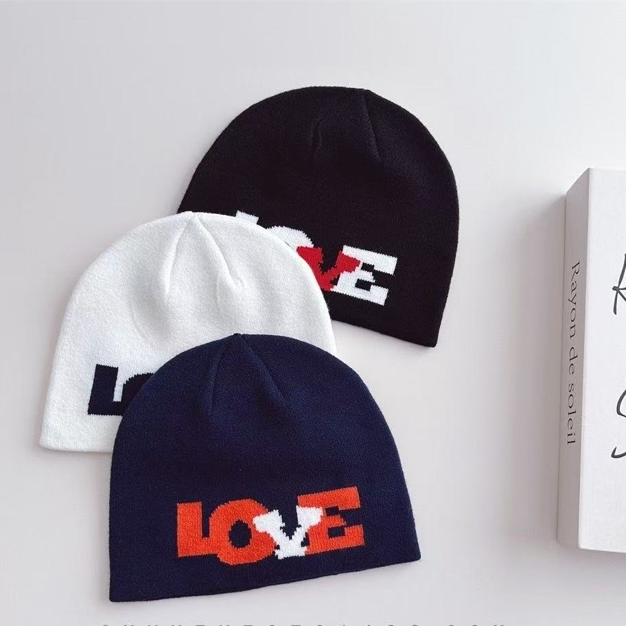 Korean trendy children's hats street ruffians handsome boys and girls knitted wool hats design sense head hat cold hat
