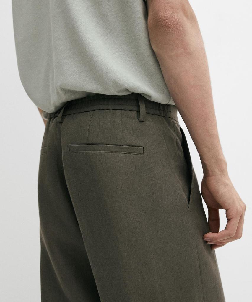 Masimodutti 100% Linen Straight Fit Pants