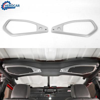 2x Silver Car Roof Speaker Stereo Frame Cover Trim For Jeep Wrangler JL JT 2024+