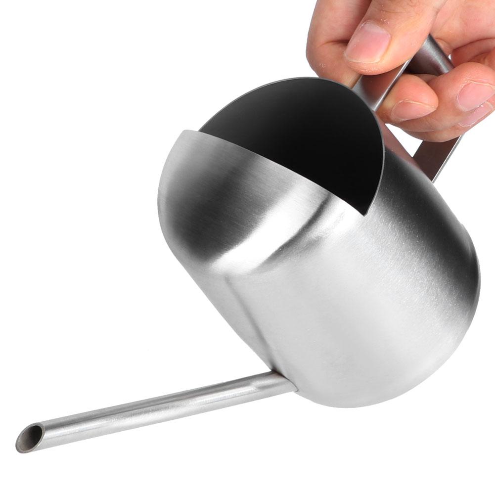 300ML Edelstahl Gießkanne mit langem Ausguss für Haushalt Grünpflanze Bonsai Bewässerungswerkzeug