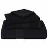 VidaXL Serviettes de sauna 10 pcs noir 80x200 cm 360 g/m² 100% coton, serviette, serviette de bain, serviette en coton 136961