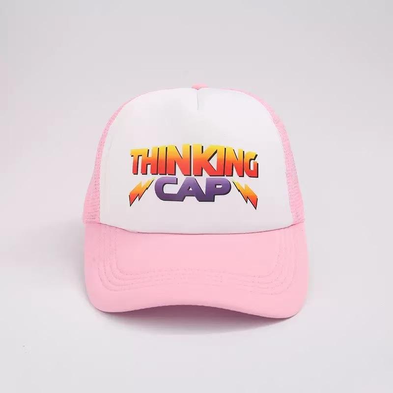Thinking Cap Sponge Embroidered Baseball Cap Women Men Outdoor Mesh Baseball Cap For Casual Trucker Hat
