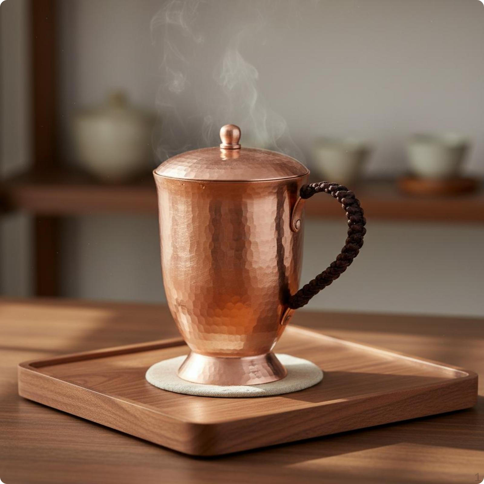 Copper Beer Mug Handmade Vintage Style Drinkware for Bar, Tea Time
