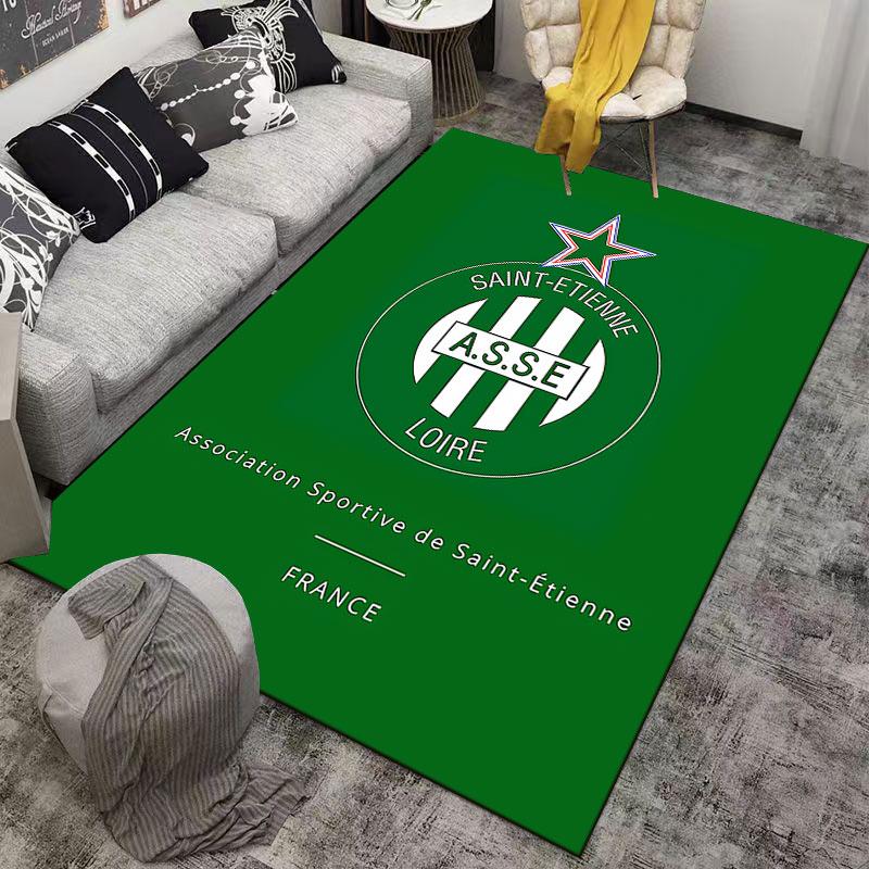 "Green Saint-Étienne Emblem Carpet" Suitable As a Non-slip Mat for the Living Room or Bedroom Sofa