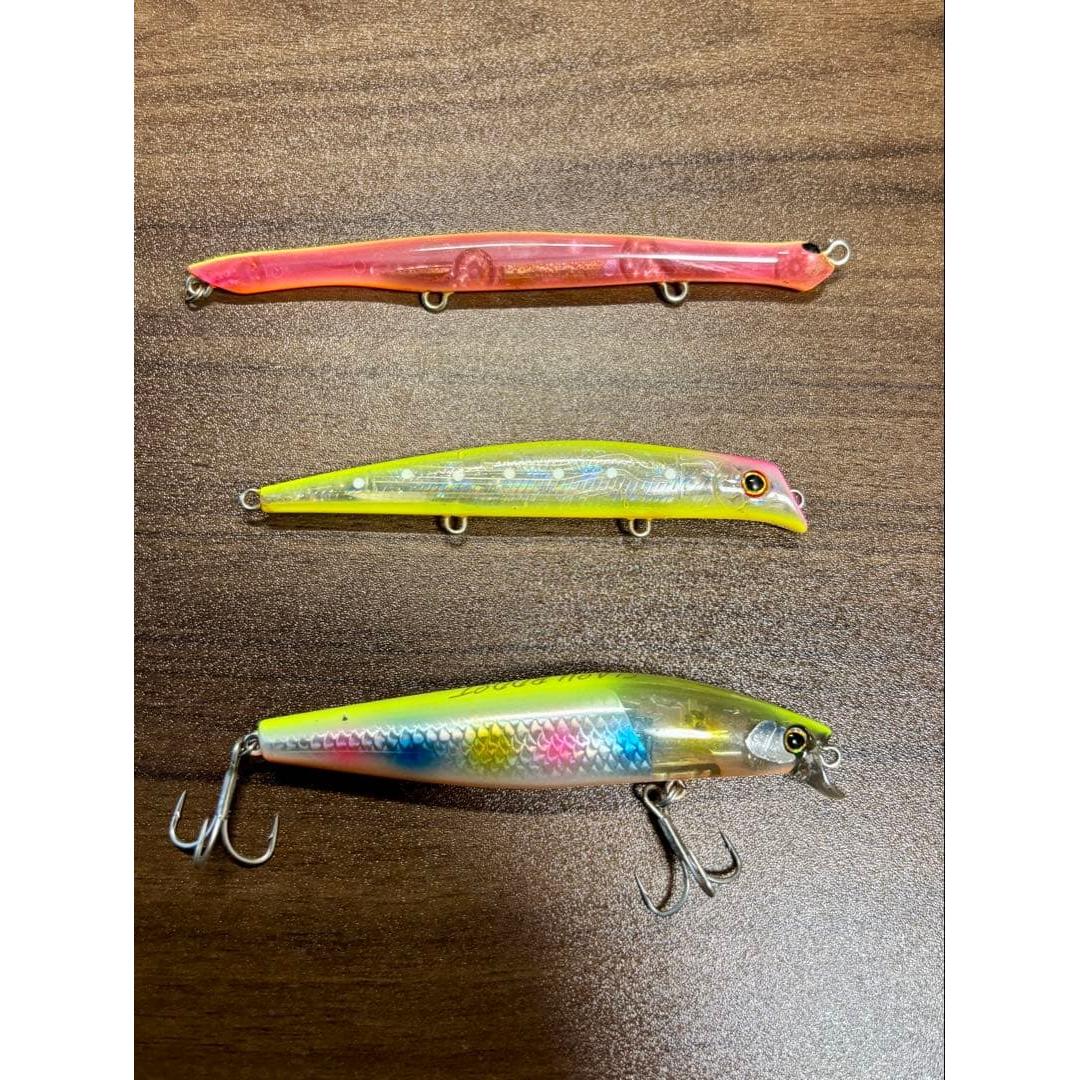 Used 3 Sea Bass Lures Shallow Assassin Flash Boost Area 10