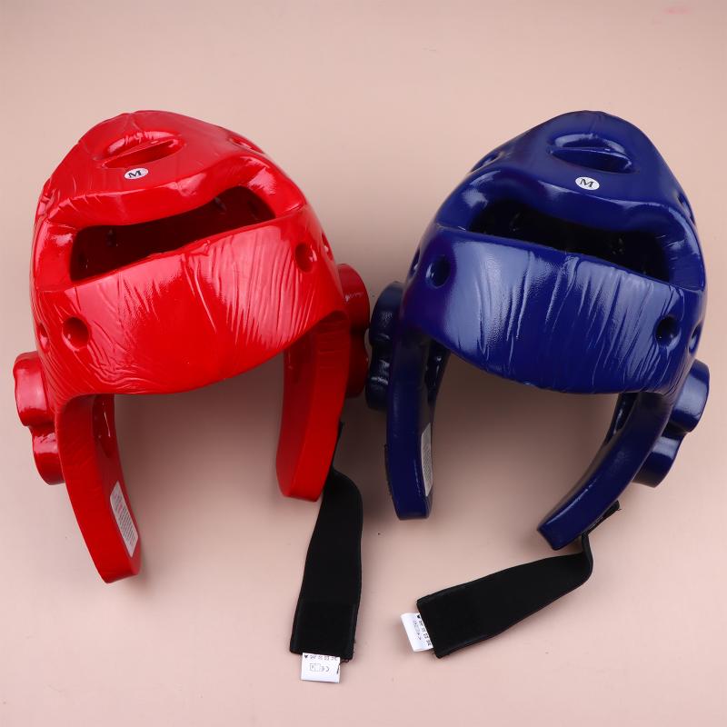 Head Protection Taekwondo Helmet Gear Portable S/M/L Kickboxing Helmet Pu Material One-Time Molding Muay Thai Helmet Fitness