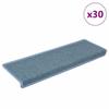 VidaXL Stair Treads 30 Pieces 65 X 21 X 4 Cm Rectangular Border Navy Blue 3365774