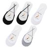 5 Pairs Suspenders Women Cotton Boat Socks Invisible Shallow Mouth Summer Thin Half Sole Socks Not Drop Heel Short Sox