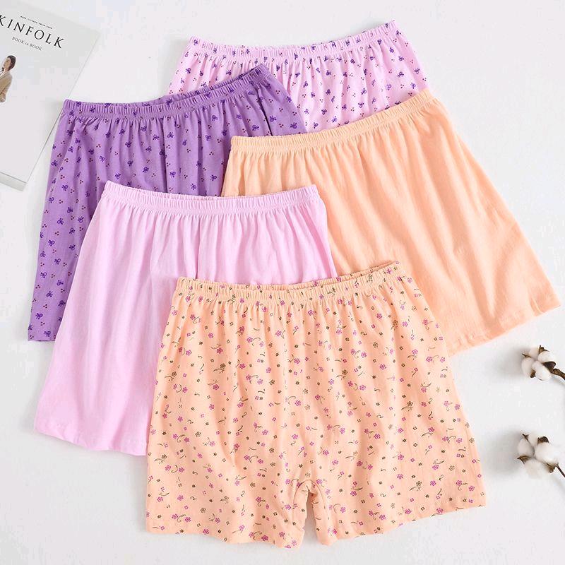 Women's Underwear Casual Shorts Plus Size Boxer Briefs Cotton Breathable Mother's Panties