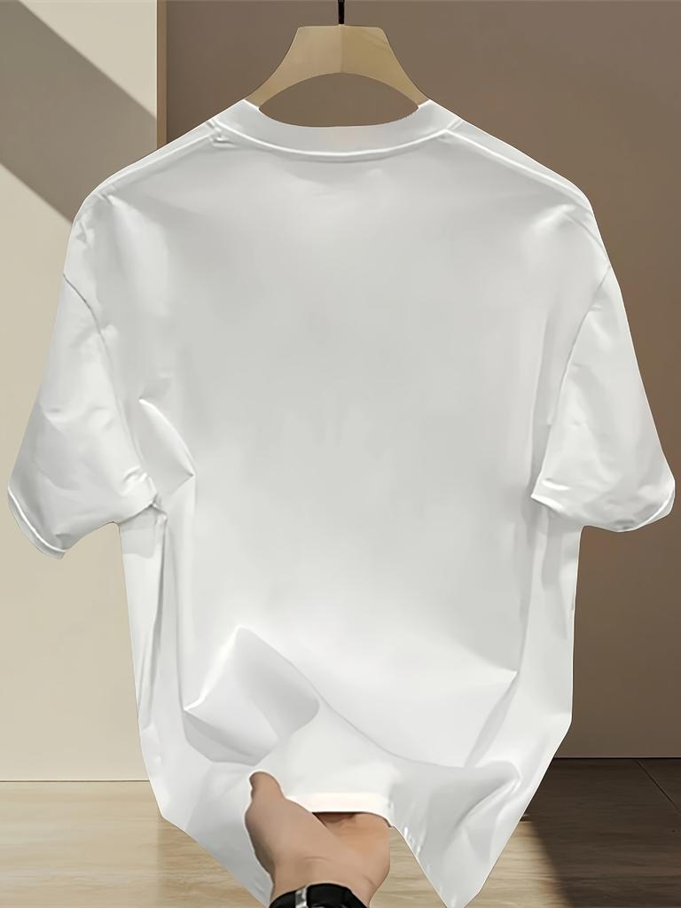 Men's summer fashionable casual loose solid color multi-color optional sports round neck short sleeved T-shirt top