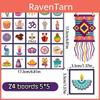 India Diwali In Festival Bingo Card Game Set With Stickers Call Supplies Cards