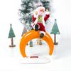 Christmas Santa Doll Electric Dancing Xmas Claus Table Ornaments Decor with Moon Base for