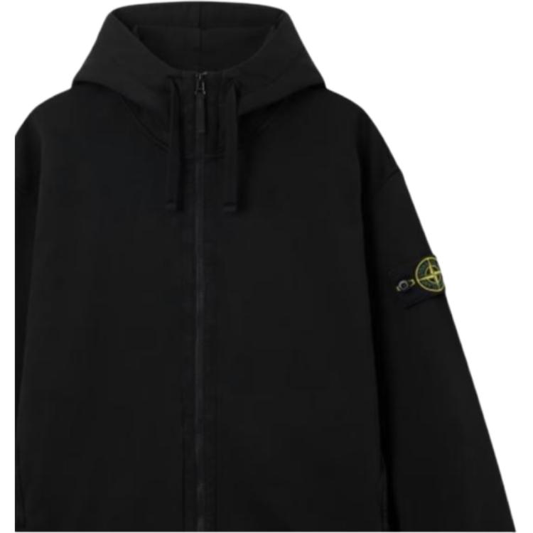 Stone Island FW26 Compass Logo Loose Fit Drop Shoulder Zip Hoodie Vintage Wash Men hoodies L2S156100009S0051V0029