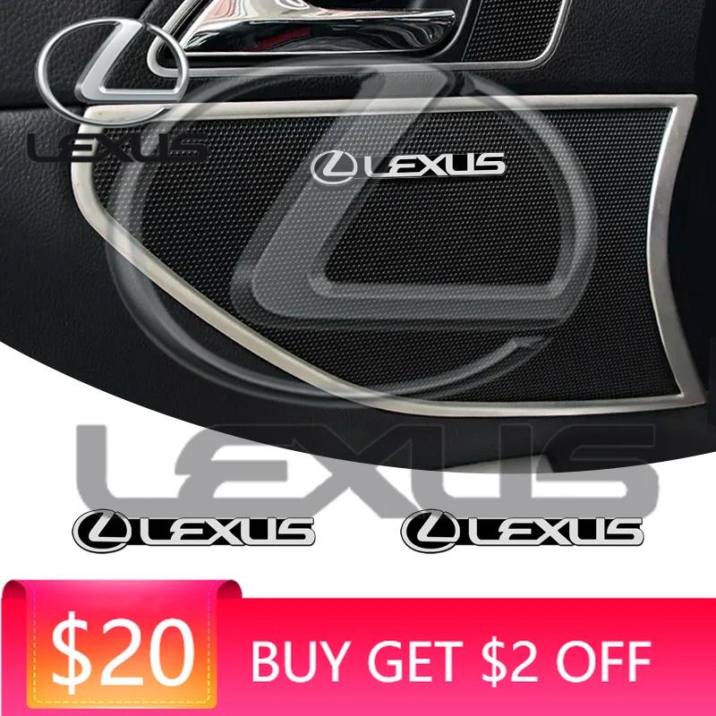 Emblems Car Styling 3D Metal Alloy Speaker Audio Stickers Badge Emblem Decal For Lexus EX300H RX450H IS300H ES300H NX RX GS Al20
