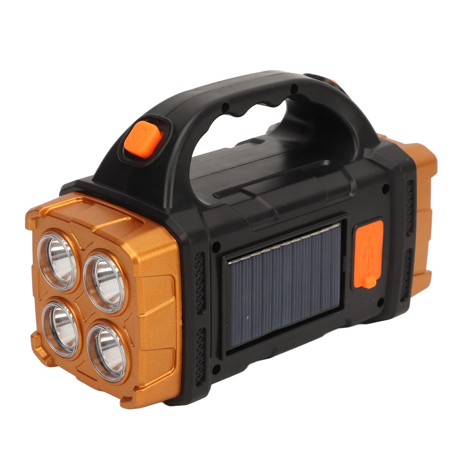 

Портативный прожектор для улицы, ручной многофункциональный фонарь на солнечной зарядке и USB, для кемпинга