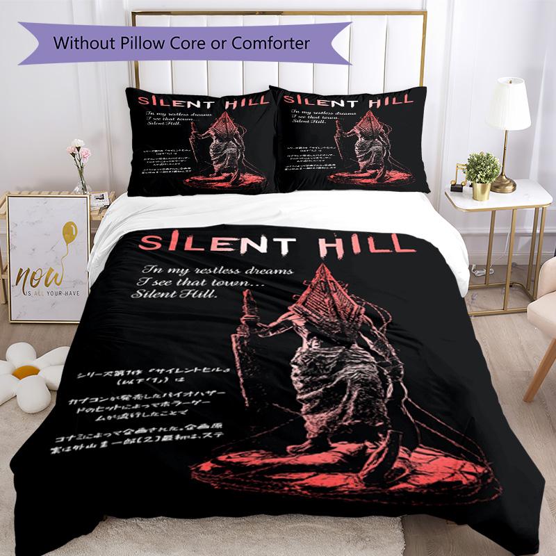 3Pcs Silent Hill Pyramid Head Bedding Quilt Set Quilt Cover Gift For Fans 1 Duvet Cover 2 Pillowcase Game517