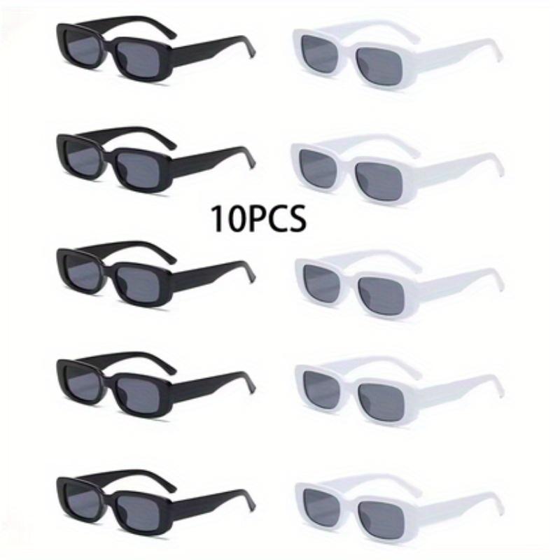 10PCS Fashion Square Sunglasses Suitable Daily Travel Decoration Wedding Matching Fashion Glasses Whole Sun Shading Glasses