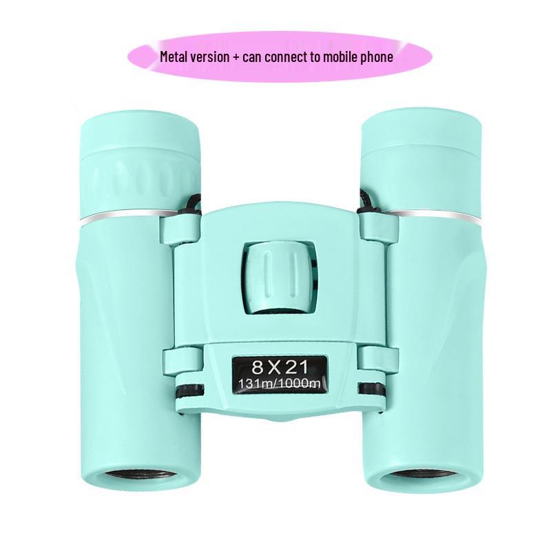 8x21 Kids' Portable Mini Binoculars with HD Green Film
