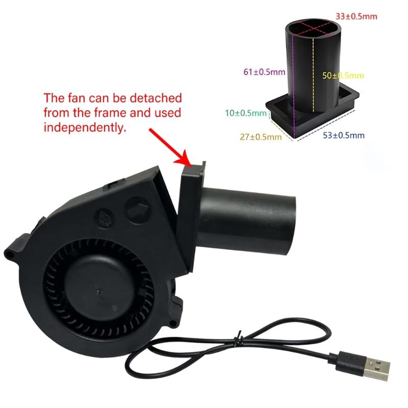 3500RPM Strong Airflows Blower USB 5V Power Camping Gear Metalworking Projects Flame Control Blower Fan