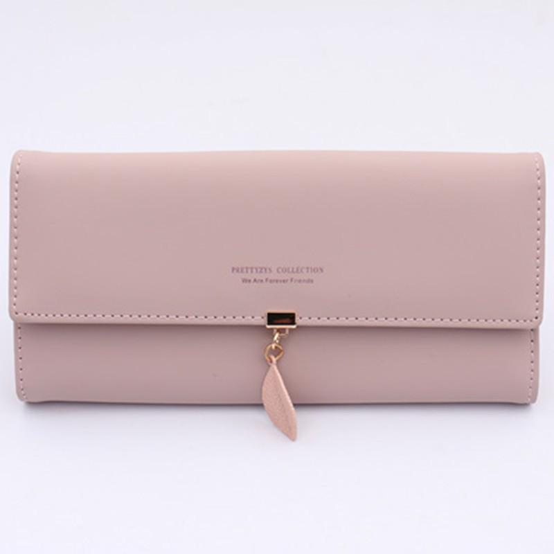 Korean Style Women's Leather Clutch – Zipper Buckle Wallet with Large Capacity