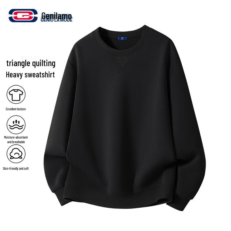 GENIOLAMODE Men s Heavyweight Crew Neck Sweatshirt 3XL
