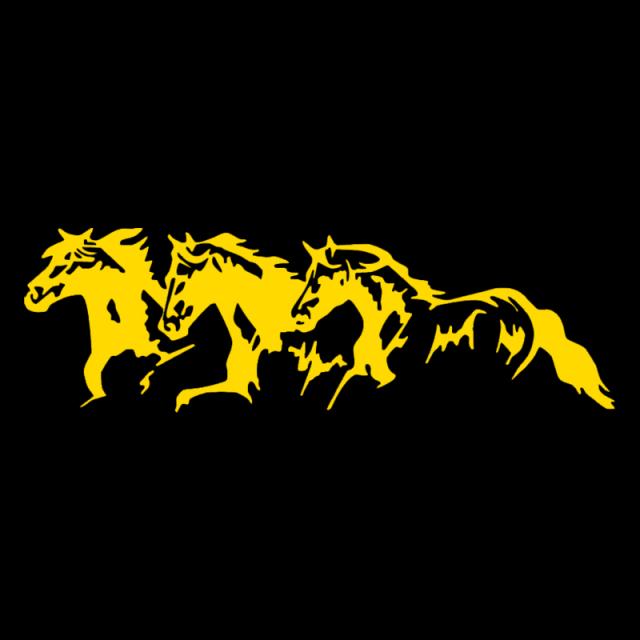 Ck3386 #Running Horses Vinyl Car Sticker Waterproof Cool Waterproof Removable Decal Self -Adhesive Car Auto Stickers