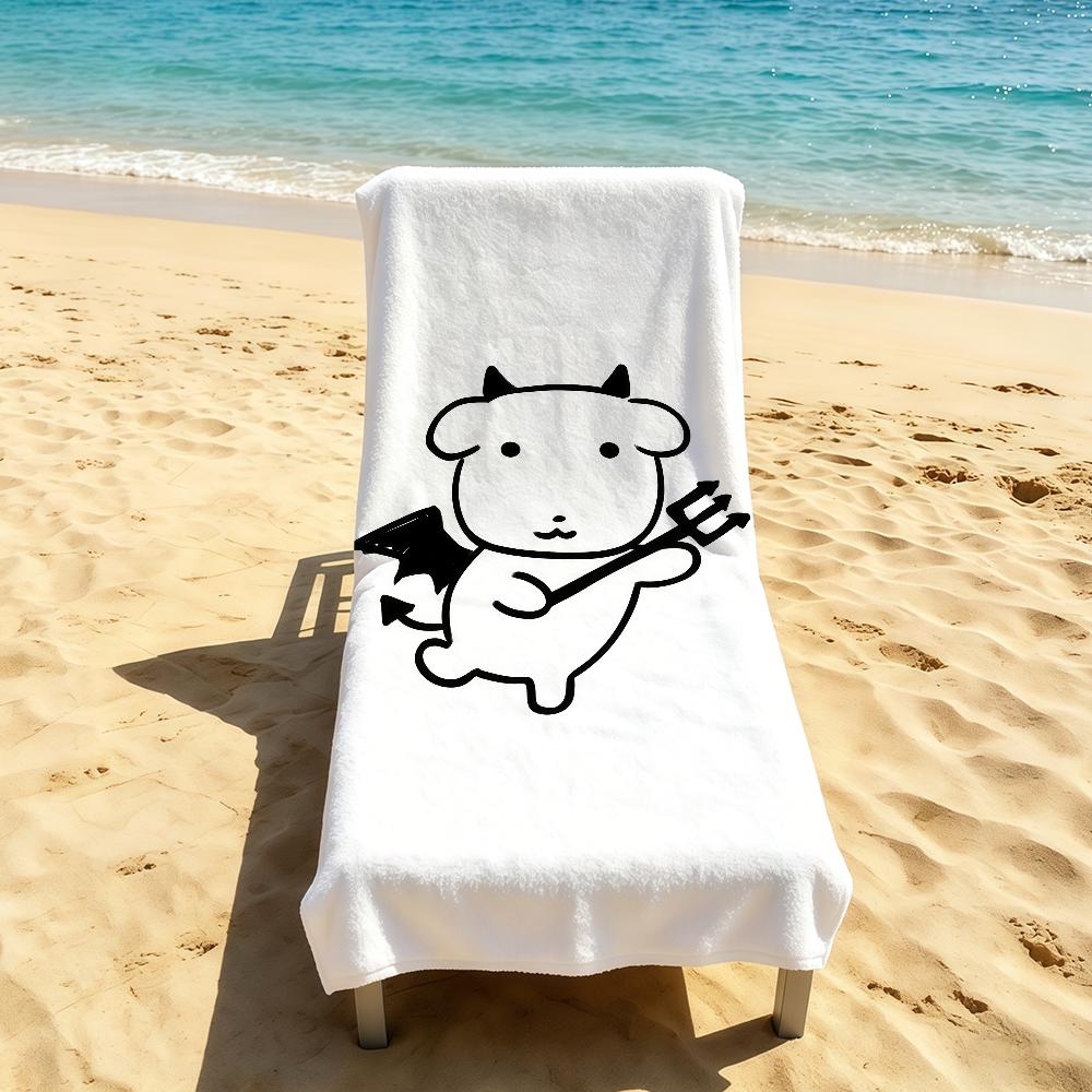 Cute GANADI Anime Towel For Outdoor Camping Beach Towel Super Absorbent Quick-Drying Summer Towel