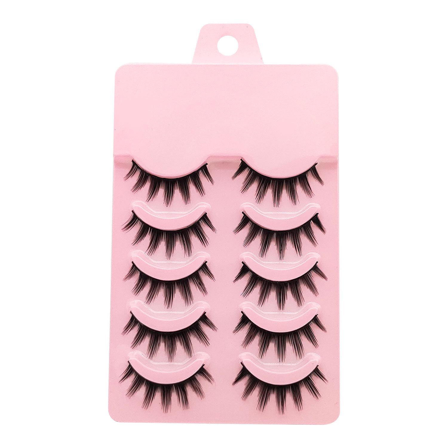 

10 пар густых накладных ресниц Большой Демон для косплея - Жесткое основание и хлопковая нить, Фотогеничные цельные для европейского и американского образов 7-Point Big Devil Eyelashes