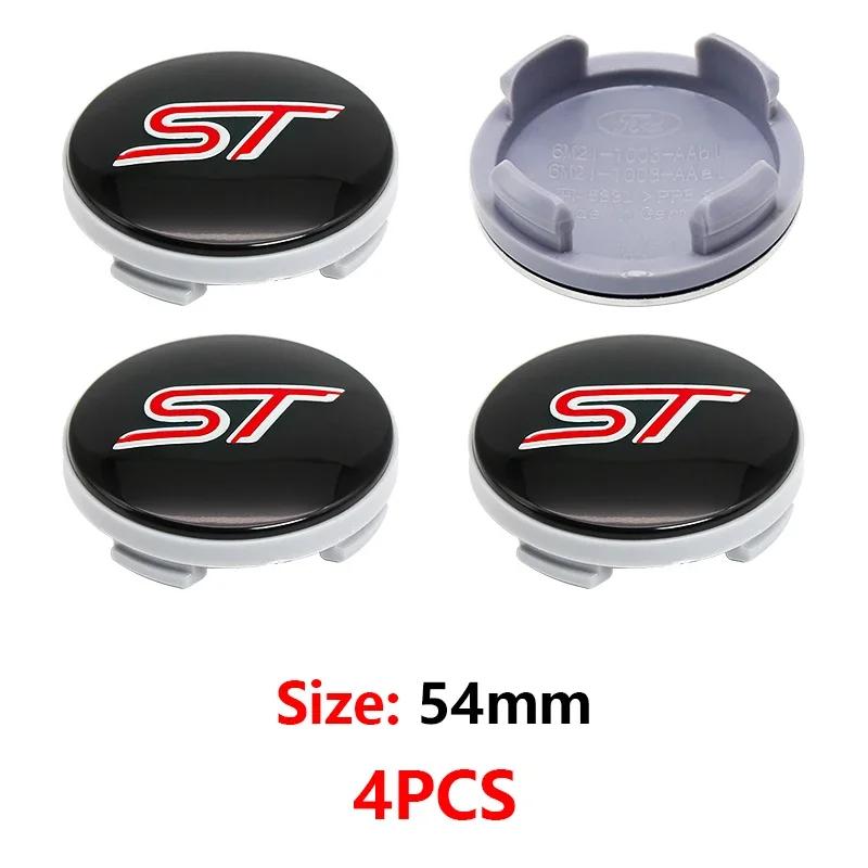 Car Sticker Ford 4Pcs 54mm Car Original Wheel Center Covers Hup Caps Decoration For Ford Focus MK2 Fiesta Mondeo Galaxy Falcon T