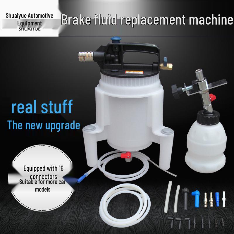 Pneumatic Brake Fluid Change Machine for Cars - Oil Extraction and Filler Pump with Hose, Auto Maintenance Equipment.