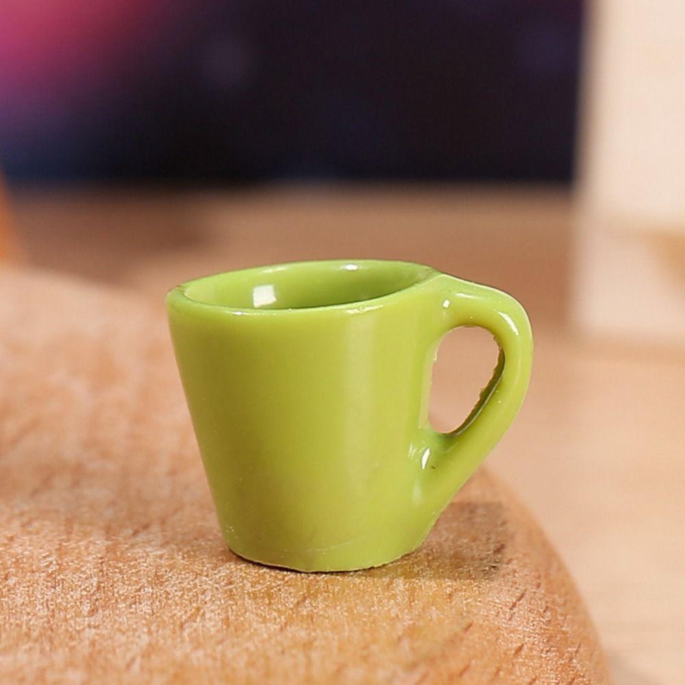 

Мультяшные миниатюрные чашки 3D смоляные украшения для тарелок милые имитационные шестицветные чашки детские игрушки белый