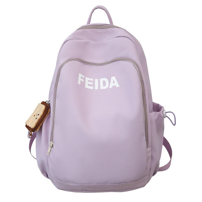 

Сумка для средней школы, женский рюкзак для компьютера большой емкости, мужской рюкзак для путешествий фиолетовый