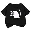 Summer Cat Graphic Kids Tshirts Short Sleeve Tees Cartoon Animal Boys Girls Clothes Kawaii Kitten Tops Y2K Children T-shirt