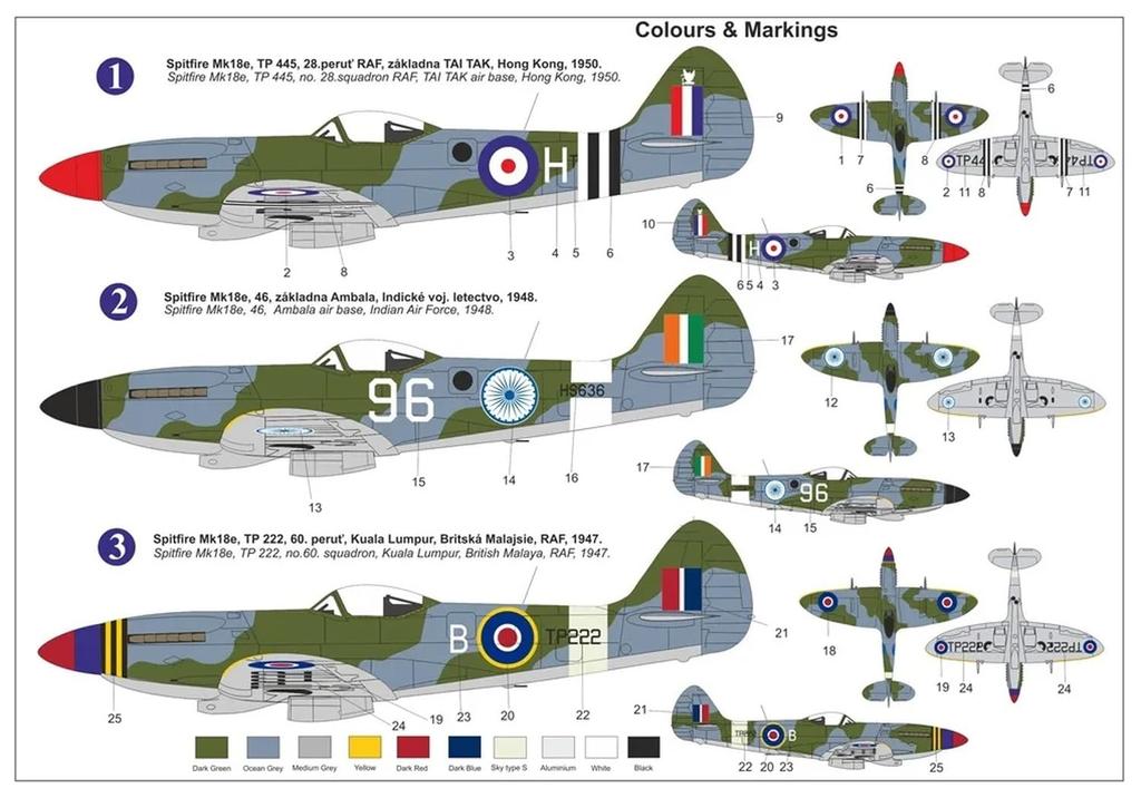 AZ Model British Spitfire Over Asia Plastic Model AZM7883 1/72 Mk.18e