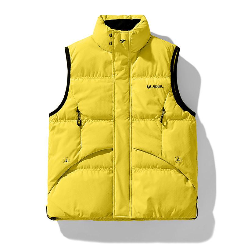 

Куртка-пуховик жилет белый утиный пух зимняя новая мужская рабочая одежда для отдыха на открытом воздухе воротник стойка утолщенный теплый повседневный жилет куртка 5XL