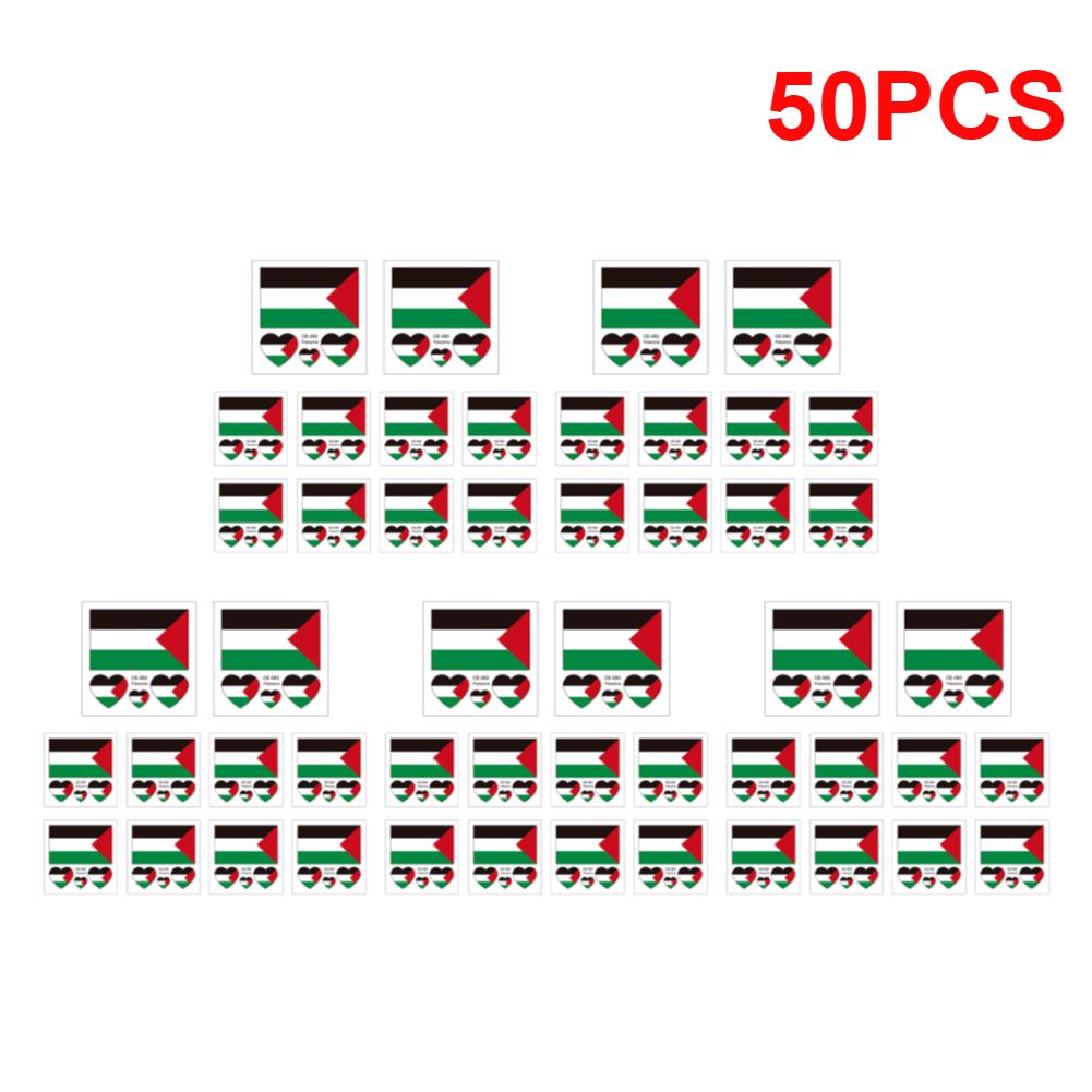 200-10pcs Water Transfer Sticker Vibrant Colors Palestine Flag Sticker Tattoo Stickers Palestine Face Arm Stickers