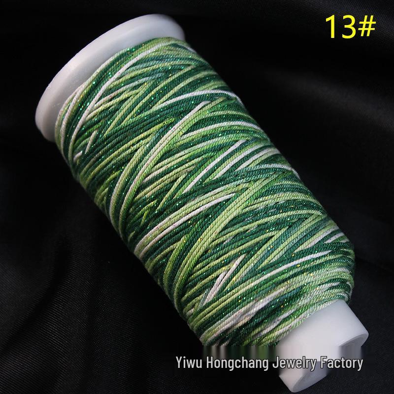 Variegated Hand-Spun Cotton Necklace & Bracelet Rope with Gold Tibetan Starry Sky Gradient