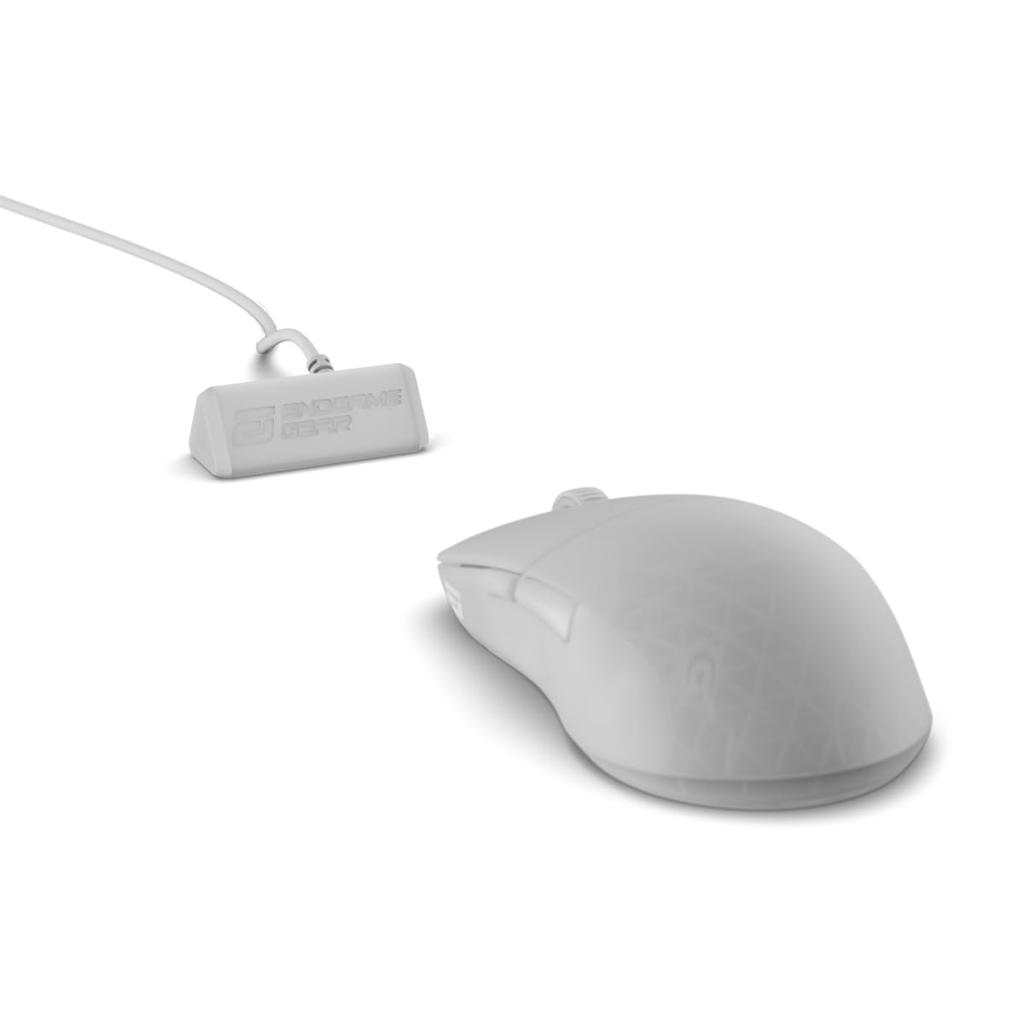 ENDGAME GEAR XM2w 4K v2 Wireless Gaming White Frost 30K DPI Optical 4000Hz Medium to Large Hand Claw Grip Lightweight Mouse, - Sensor