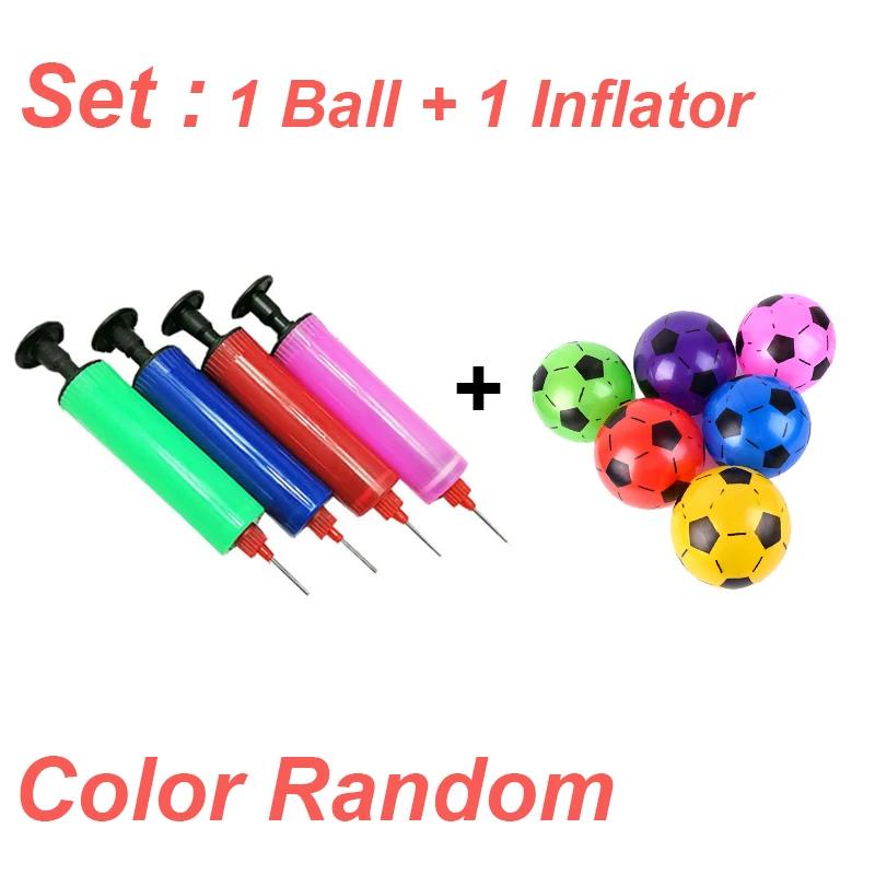 22cm Children's Toy Thick PVC Inflatable Cartoon Hand Ball Elastic Football Soccer Outside Training Sports Indoor Toys Playset