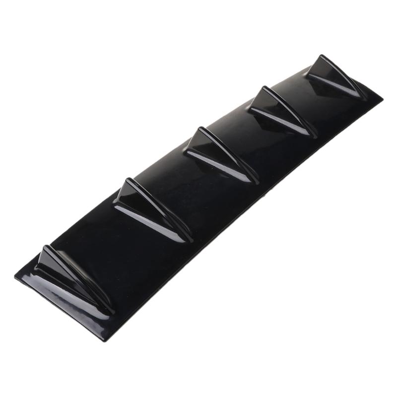 Car Rear Bumper Strip Lip Spoiler Diffuser Splitte Shark Fin Style Black Bumper Automotive Bumper Accessories