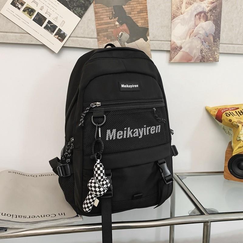 Large Capacity Japanese Style Unisex Backpack Practical Durable School Bag Lightweight Waterproof чёрный