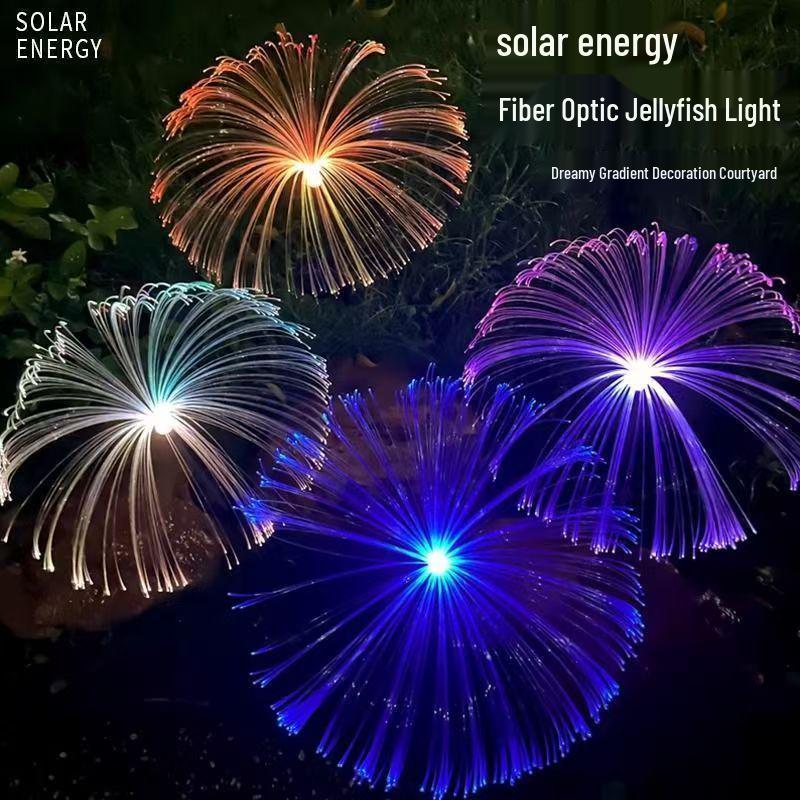 

Waterproof Solar LED Fiber Optic Jellyfish Garden Light Color Gradation