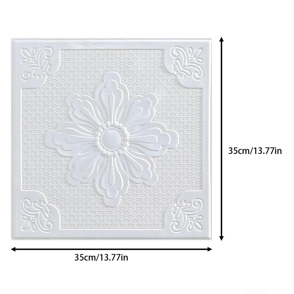 10x DIY Decor Ceiling Tiles Self Adhesive Wallpapering Supplies10PCS Waterproof Self Wall Sticker