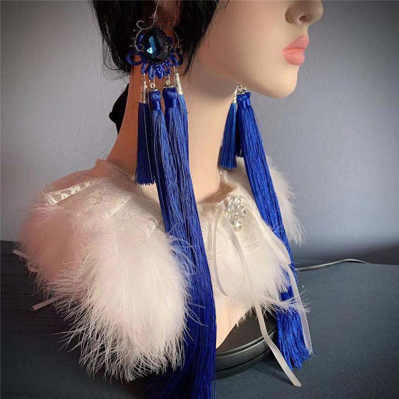 Bohemia Style Earrings Chinese Knot Lantern Pendant Long Tassel Earrings For Women Jewelry Accessories Christmas New Year Gift