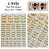 Self-Adhesive Gold & Silver Foil French Nail Stickers In Trendy DH Style