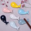 3*3.5*7cm  Portacannesucchi in Ceramica Cartone Animato Forma di Balena Tappetino per Bacchette Arte Cucina Artigianato Tavola Supporto per Bacchette