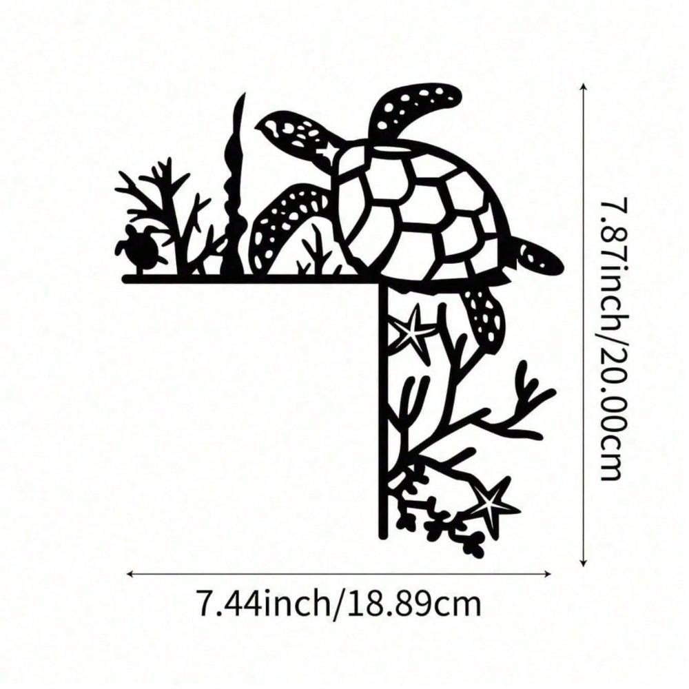 

Sea Turtle Metal Wall Decor, Hanging Art for Door & Corner, Ocean Theme Sculpture, Unique Home Accent, Festival Bedroom Ornament, Gift Under 25 USD різнокольоровий
