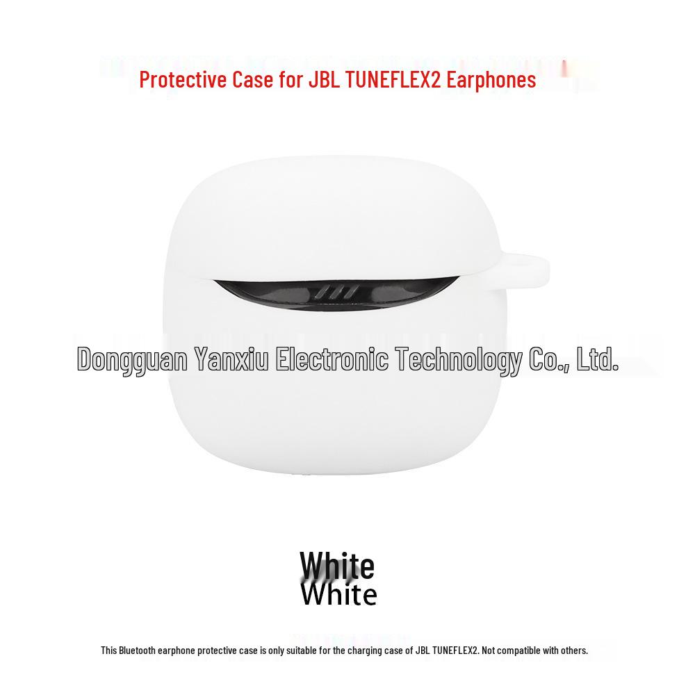 Compatible with JBL TUNE FLEX 2: 2nd Gen Small Crystal Bean Earphone Silicone Protective Case